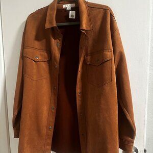 HYFVE Woman's Camel Small Suede Jacket